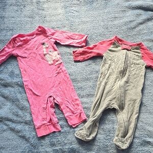 Nike Kids Pink and Gray One Piece Set